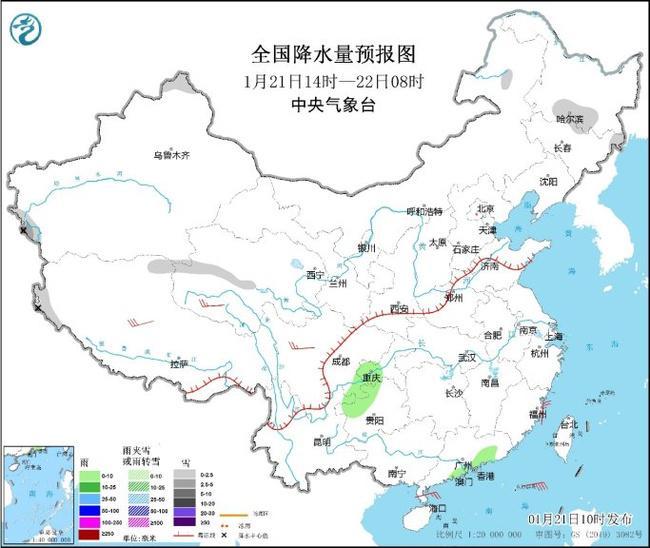 全国大部降水稀少 23日起将有寒潮和大范围雨雪