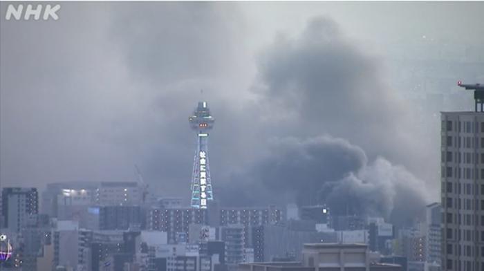 日本大阪地标“通天阁”附近发生火灾 目前伤亡未明 日本大阪地标“通天阁”附近发生火灾 目前伤亡未明
