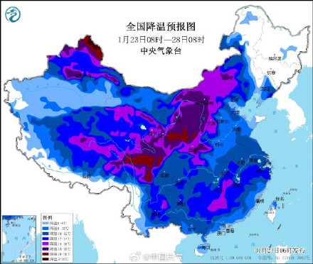 注意保暖防寒！寒潮蓝色预警局地降温超14度