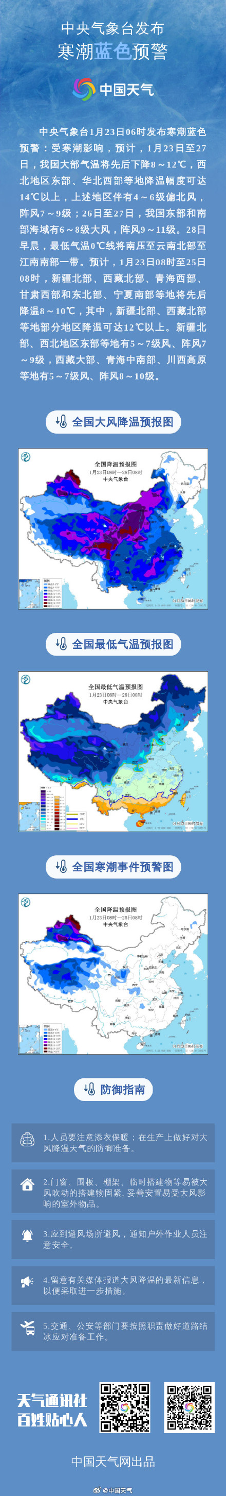 局地降温超14℃！今年首个寒潮预警发布