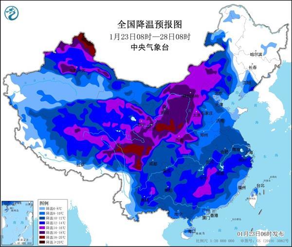 寒潮+暴雪,未来三天春运返乡要留意!全国天气一览 寒潮+暴雪,未来三天春运返乡要留意!全国天气一览