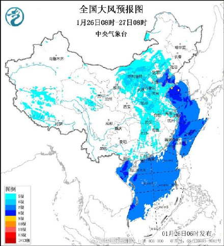 请查收寒潮暴雪大风预警又来了