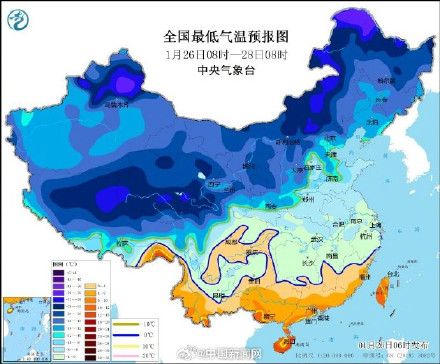 请查收寒潮暴雪大风预警又来了