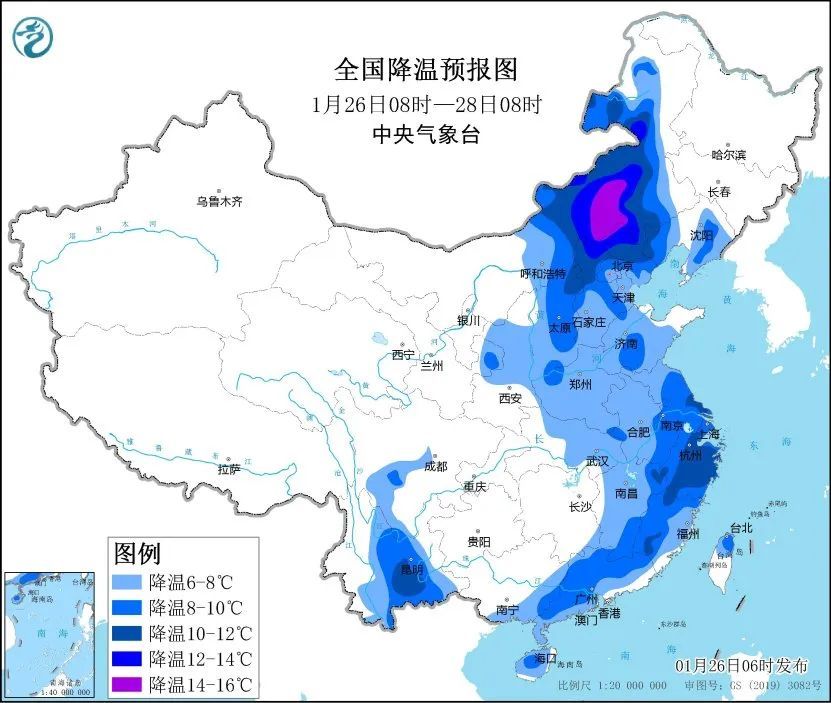 上海45天无雨记录今天结束，强冷空气傍晚抵达，最低零下5℃！暴雪+寒潮+大风三警齐发