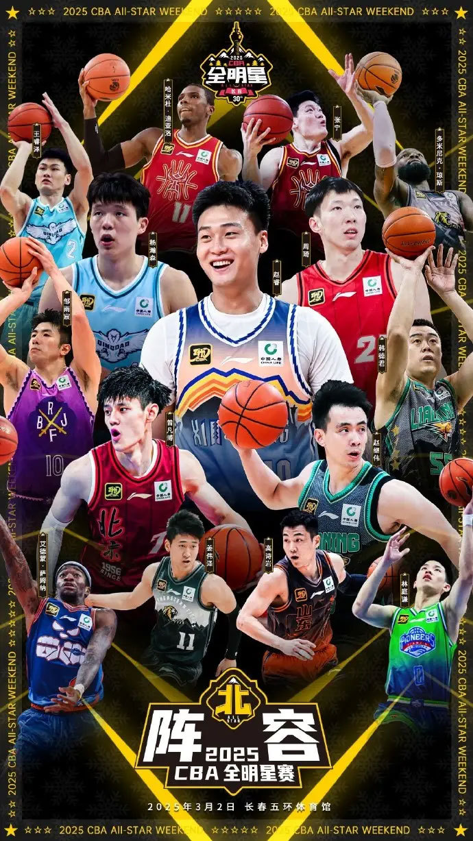 CBA全明星完整名单出炉 张宁孙铭徽领衔替补阵容 CBA全明星完整名单出炉 张宁孙铭徽领衔替补阵容