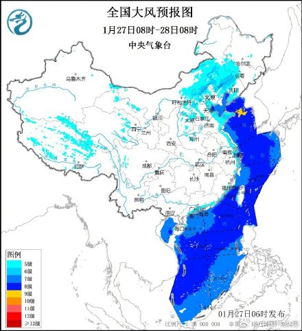 辽宁吉林等地有强降雪 我国近海将有7~9级大风