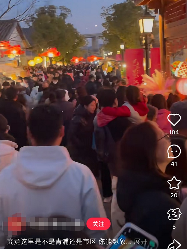 春节假期前三天上海多个景点“人从众”，这个郊区“水集”人流堪比市区
