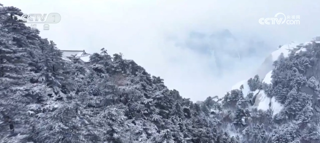 新春走基层 | 他们在华山之巅扫雪 背后是万丈悬崖 新春走基层 | 他们在华山之巅扫雪 背后是万丈悬崖