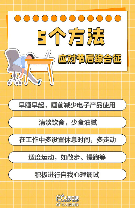 转需!9招提前应对节后综合征 转需!9招提前应对节后综合征