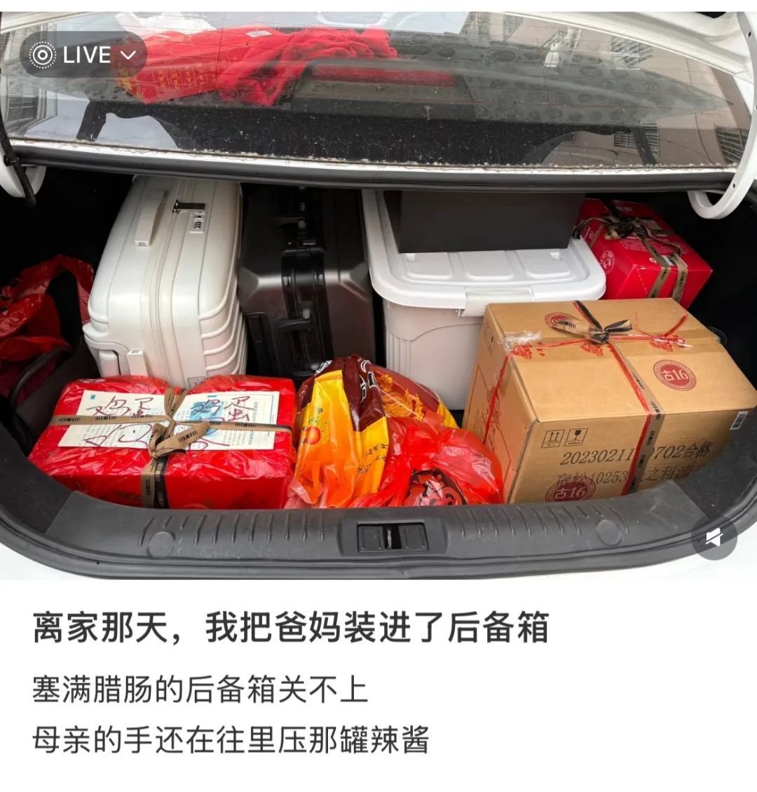 后备箱再大，也装不下家人的爱与牵挂