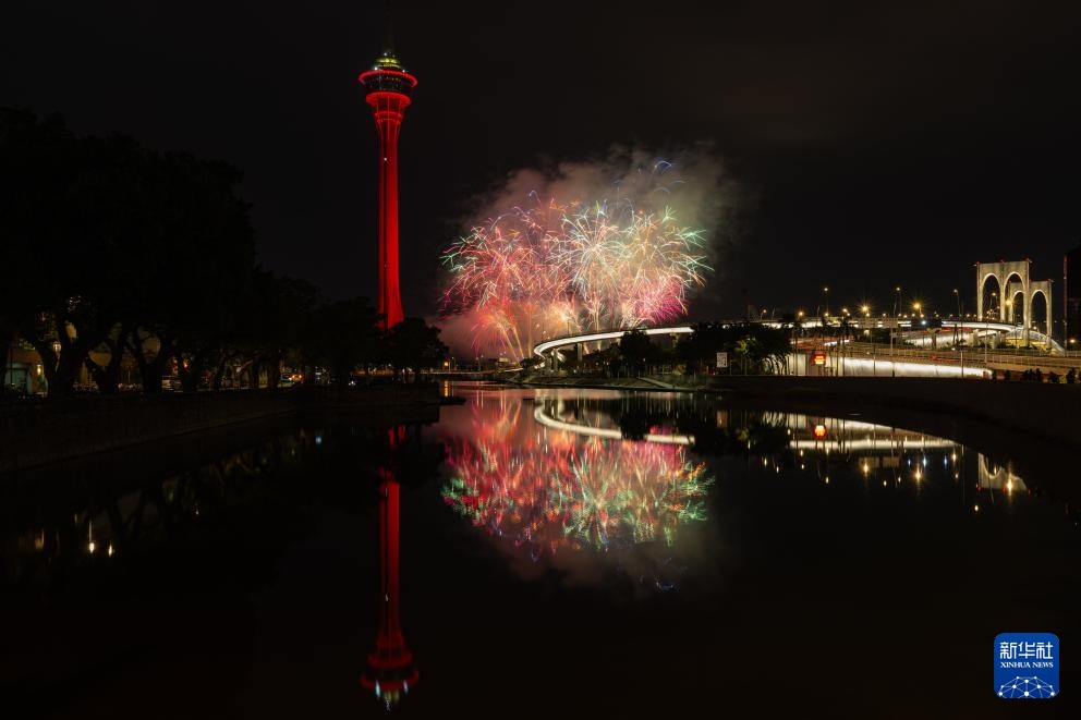 澳门举行“欢乐春节 灵蛇献瑞烟花汇演”