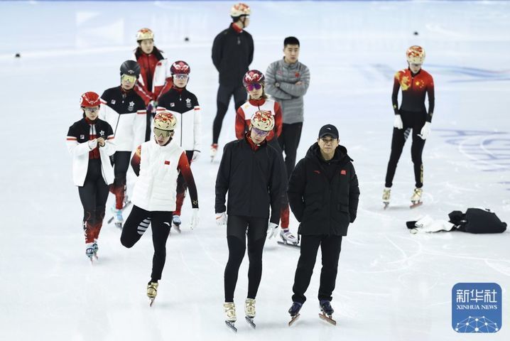 赛前训练进行时！中国短道速滑队全力备战