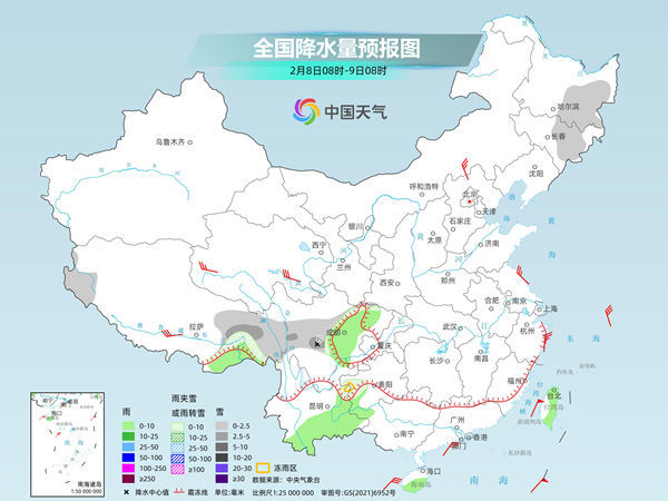 寒潮南下江南多地迎今冬来最冷白天 云贵川等地仍有雨雪