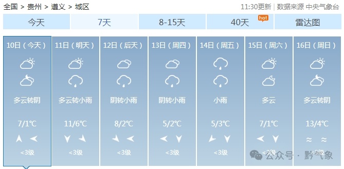 气温先升后降！贵州这天冷空气来袭