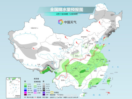 中东部降水发展增多 黄淮等部分地区雨雪混杂