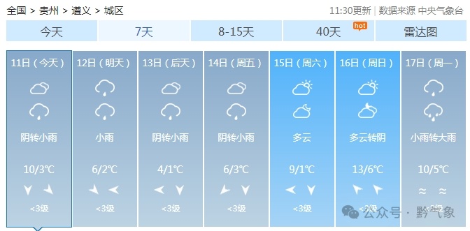 刚刚升温就要降！贵州局地有冻雨或雨夹雪