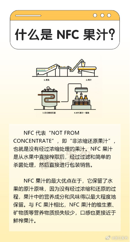 FC、NFC、HPP果汁，有什么区别？