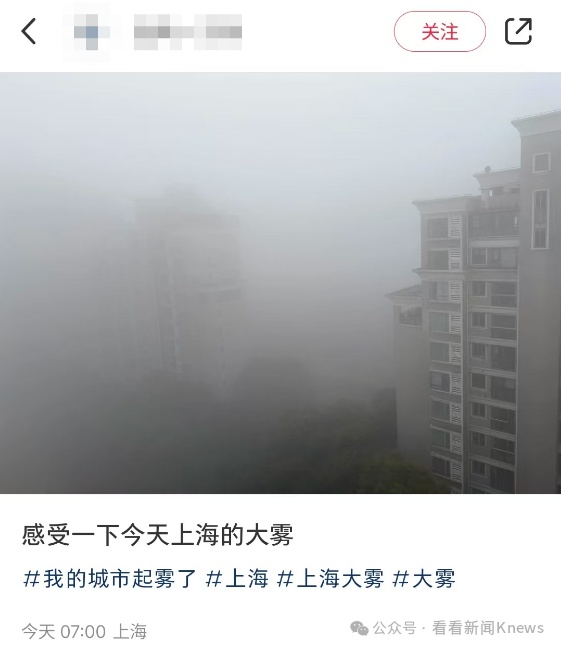 “好大的雾”！上海气温大反转，冲上16℃又猛降，下周还有雨……