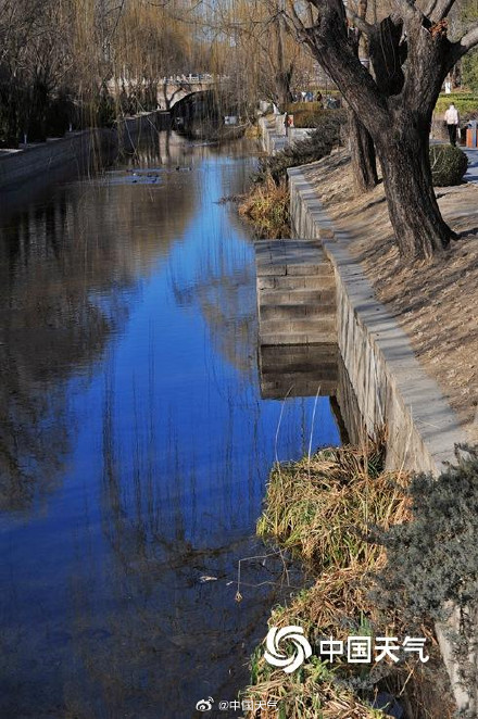 北京天暖冰消融 迎春花开春将至