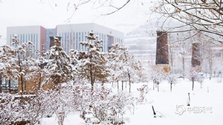 甘肃白银白雪飘落