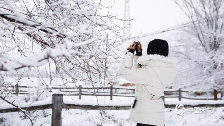 甘肃白银白雪飘落