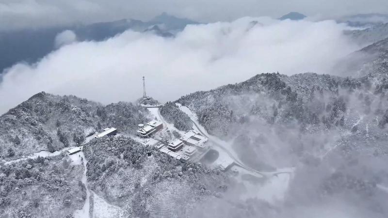 江西九江：雪后放晴 山区风景如画