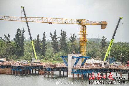 琼海博鳌乐城二号桥加紧建设