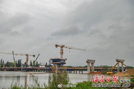 琼海博鳌乐城二号桥加紧建设