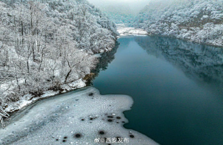 雪落秦岭 美景如画