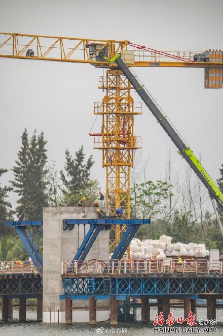 琼海博鳌乐城二号桥加紧建设