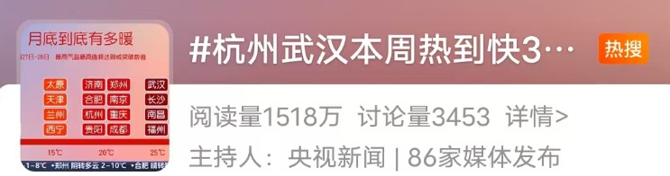 武汉将飙至近30℃！厚衣服别慌收，还有反转