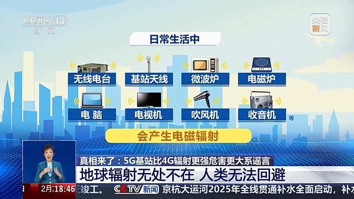 网传5G比4G辐射更强,对人体危害很大?谣言! 网传5G比4G辐射更强,对人体危害很大?谣言!