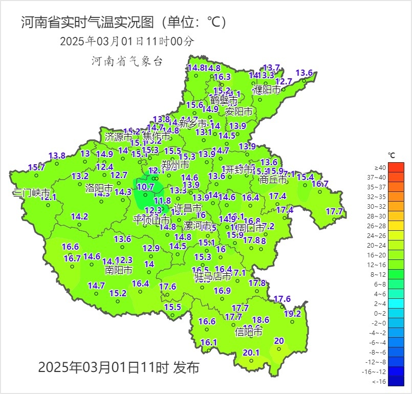 冷暖反转,河南气温骤降15℃以上! 冷暖反转,河南气温骤降15℃以上!