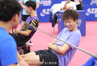 第十五届全国运动会乒乓球项目首次体测全员通过