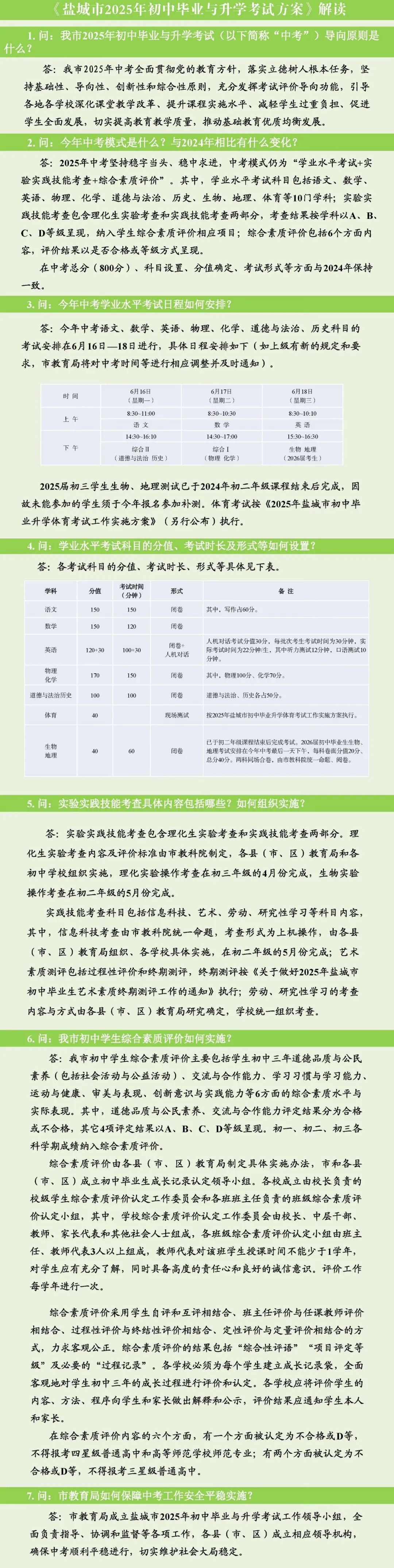 江苏两地中考方案出炉！图文解读