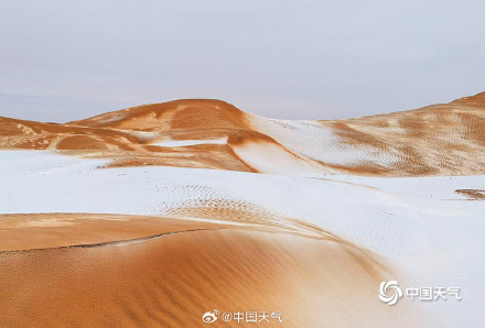 沙漠下雪了秒变雪顶咖啡