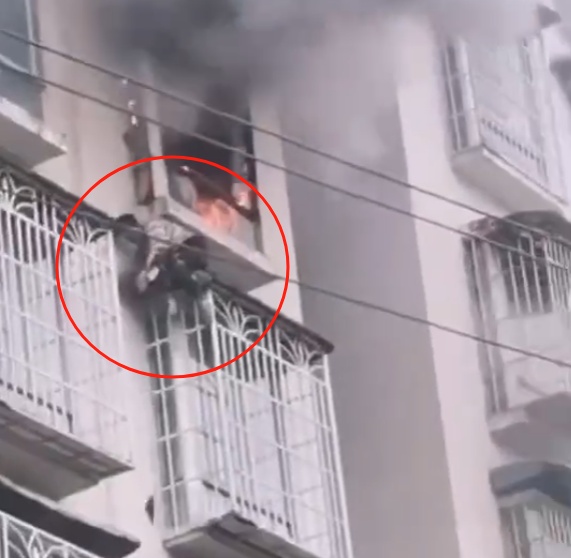 “饭桌搭子”突然爆炸！男子3楼窗外惊险求生