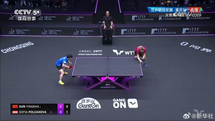 WTT重庆冠军赛：孙颖莎晋级16强