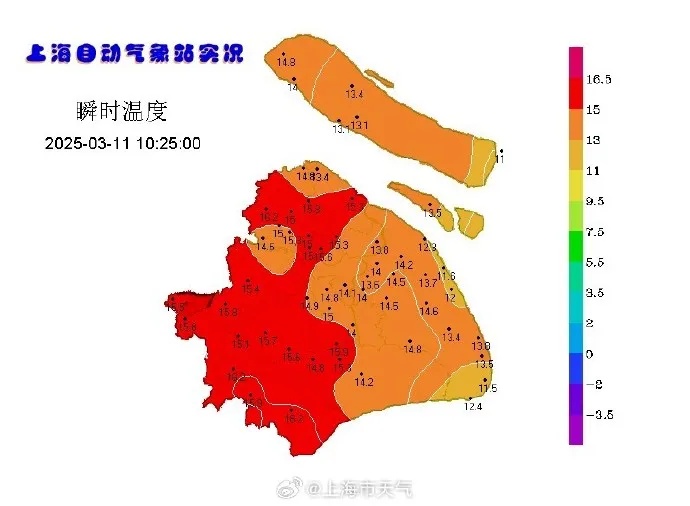 确认了：直冲19℃后暴跌！上海天气大转折，中雨+雷电…明起连续阴雨