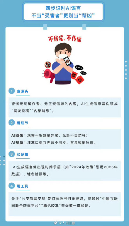 转存网警提醒！教你4步识别AI谣言