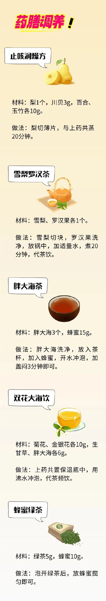 春季嗓子痛不用怕，这5款润喉茶，还你清爽咽喉