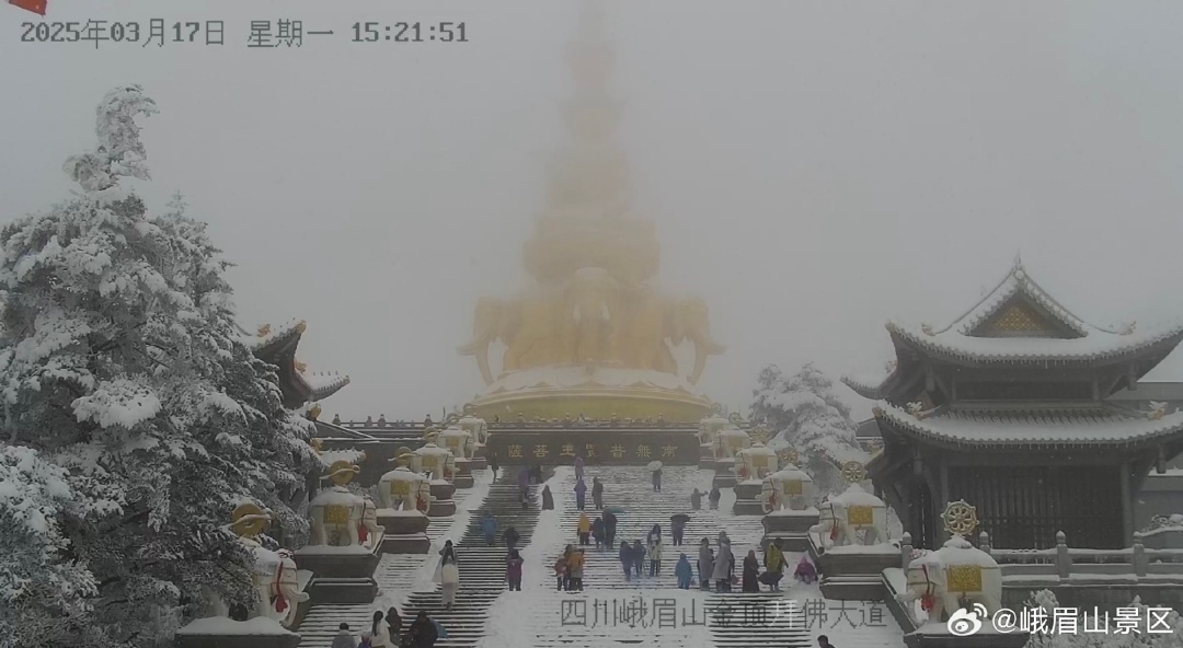 四川撤回了一个春天并下了一场雪