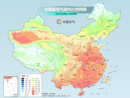 南北方多地将冲击30℃ 部分地区最高温或打破历史同期极值