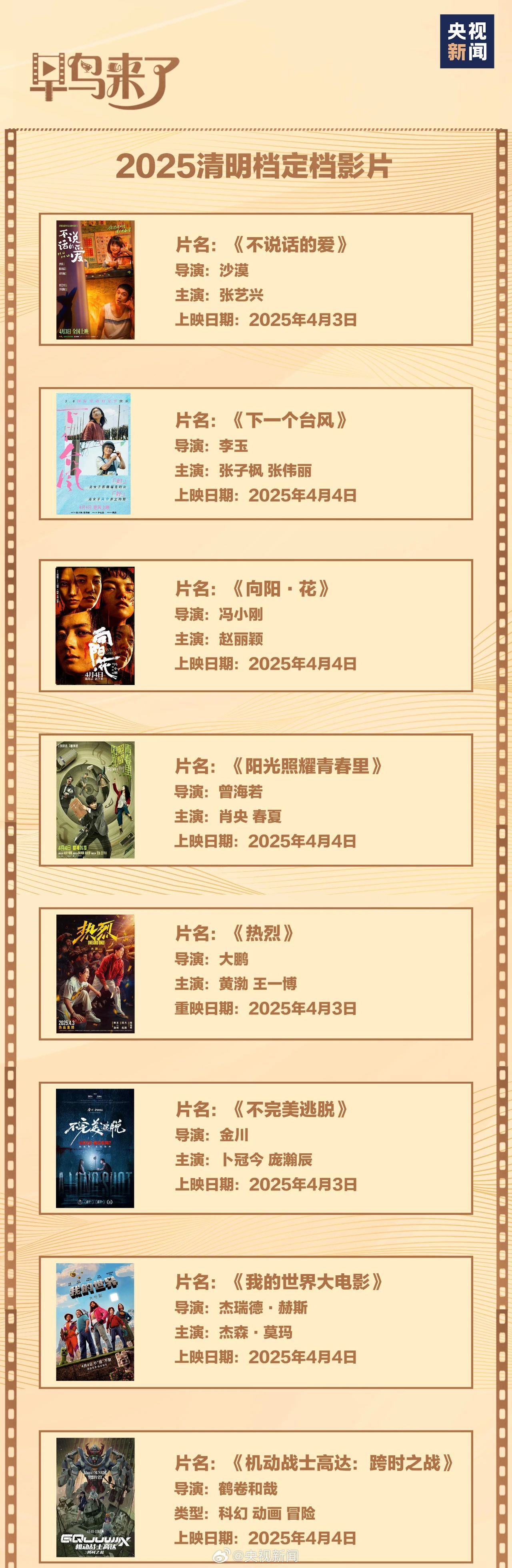 多部电影定档！你看哪部？