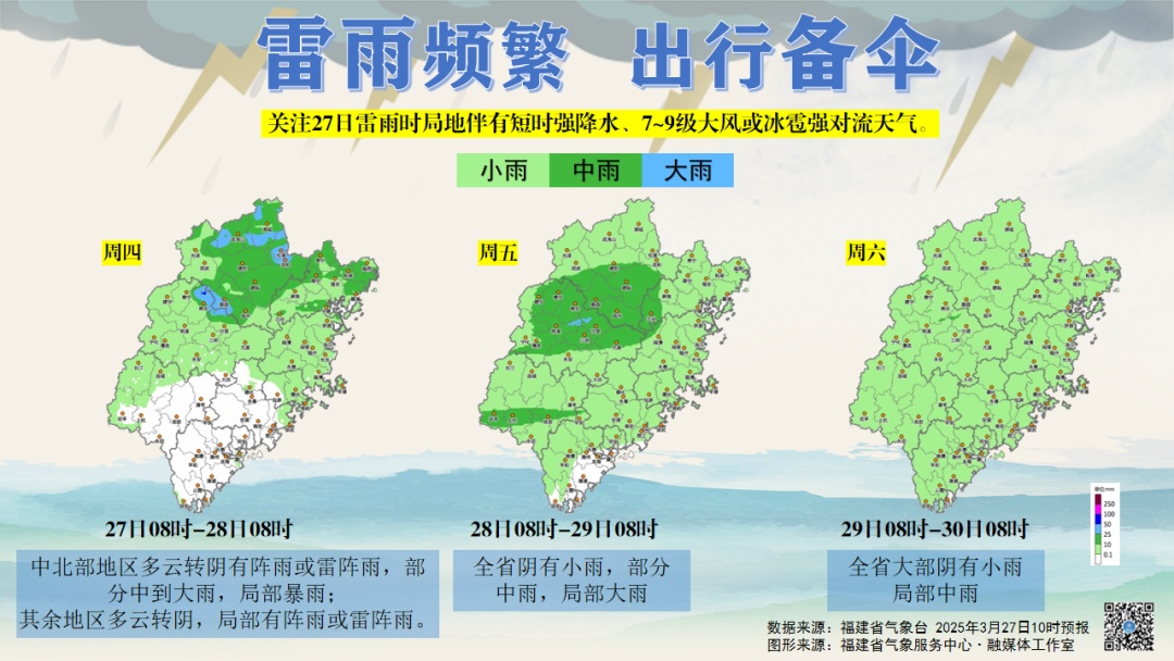 预警!大雨、暴雨、冰雹即将抵达福建 预警!大雨、暴雨、冰雹即将抵达福建