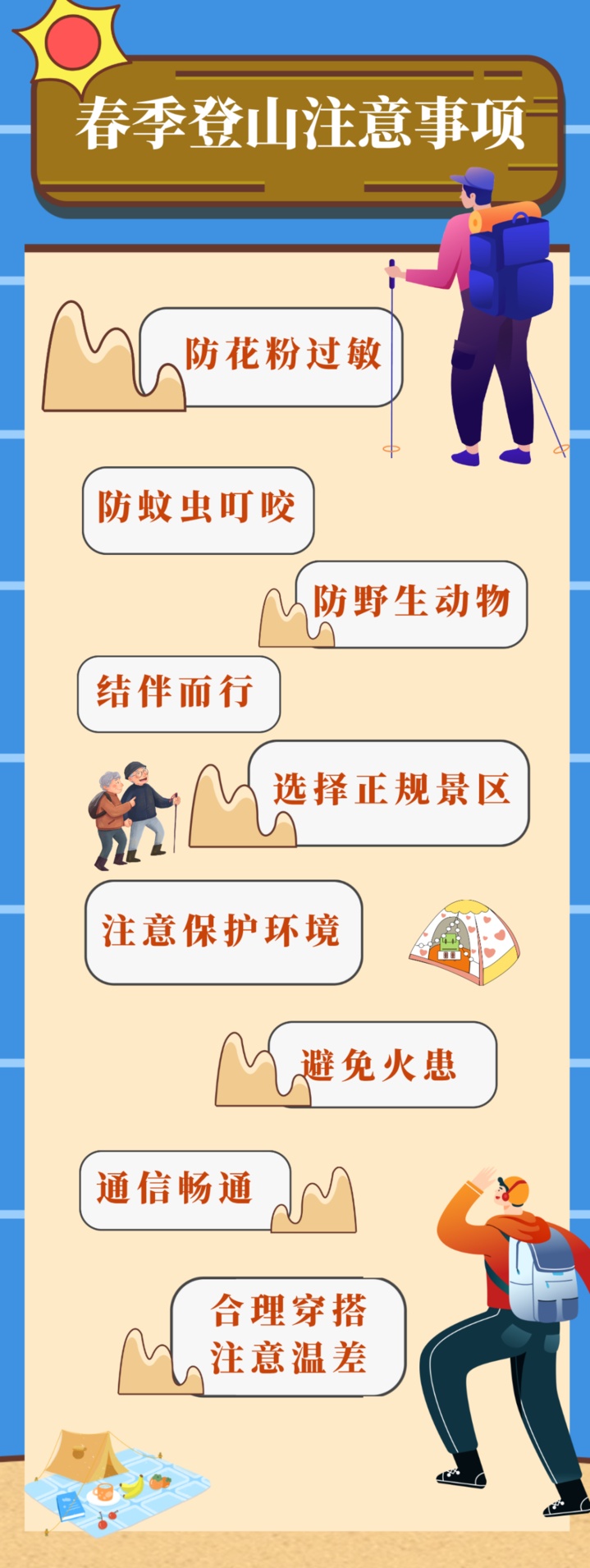 踏青出游安全指南 | 徒步登山，这些注意事项要知道
