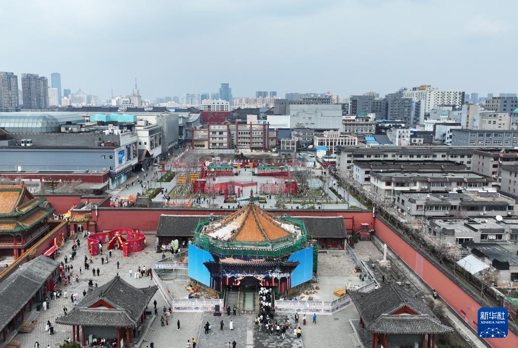 沈阳故宫大政殿等部分建筑进行维护保养