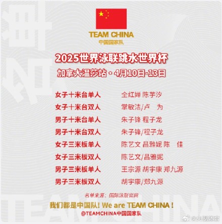 全红婵陈芋汐出征世界杯温莎站