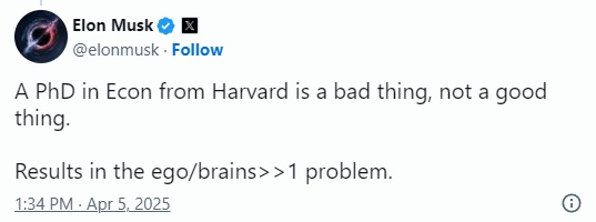 马斯克直接要求撤销对等关税 特朗普:我不听 马斯克直接要求撤销对等关税 特朗普:我不听