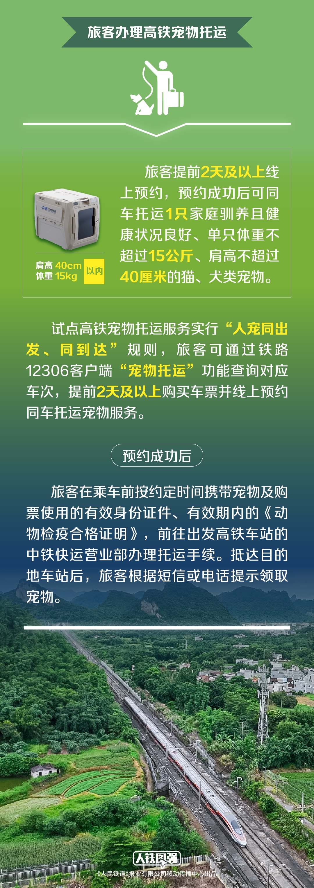 宠物猫狗可坐高铁了！今天起试点